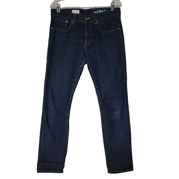 Gap 1969 Button Fly Original Fit Straight Jeans Size 27 x 30 Med Wash Blue Denim - Picture 1 of 11